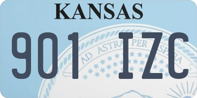 KS license plate 901IZC