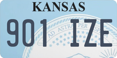 KS license plate 901IZE