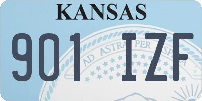 KS license plate 901IZF