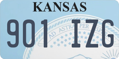 KS license plate 901IZG