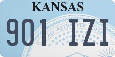 KS license plate 901IZI