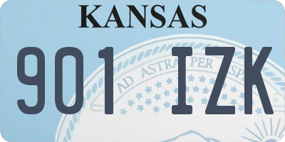 KS license plate 901IZK