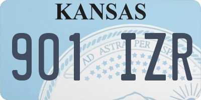 KS license plate 901IZR