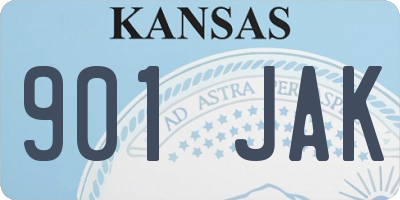 KS license plate 901JAK