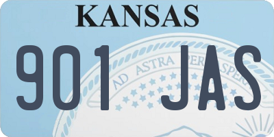 KS license plate 901JAS