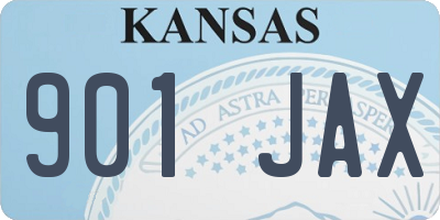 KS license plate 901JAX