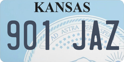 KS license plate 901JAZ