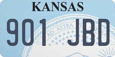 KS license plate 901JBD