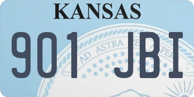 KS license plate 901JBI