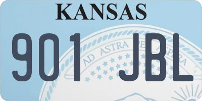 KS license plate 901JBL