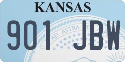 KS license plate 901JBW