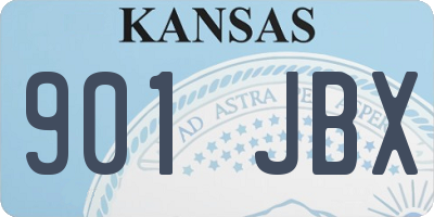 KS license plate 901JBX