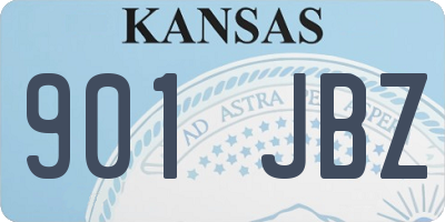 KS license plate 901JBZ