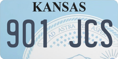 KS license plate 901JCS