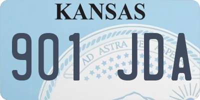 KS license plate 901JDA