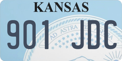 KS license plate 901JDC