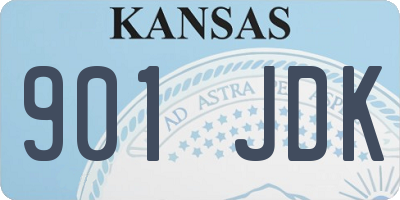 KS license plate 901JDK