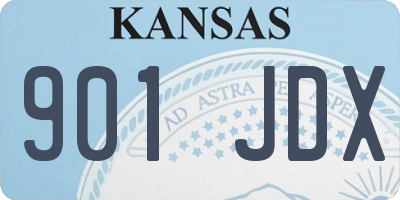 KS license plate 901JDX