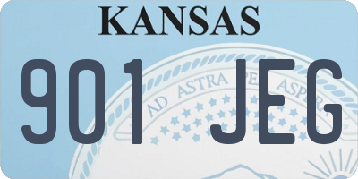 KS license plate 901JEG