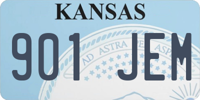 KS license plate 901JEM