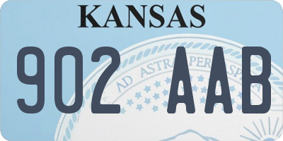 KS license plate 902AAB