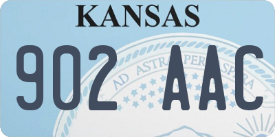KS license plate 902AAC