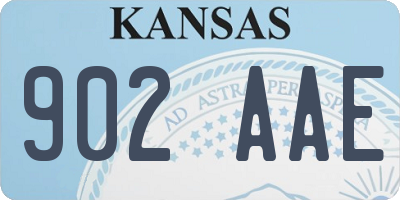 KS license plate 902AAE