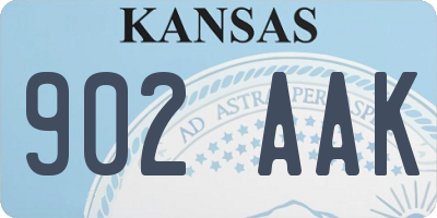 KS license plate 902AAK