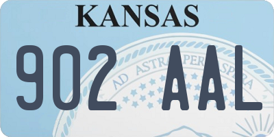 KS license plate 902AAL