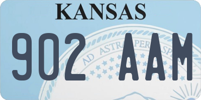 KS license plate 902AAM