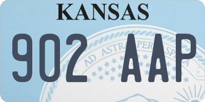 KS license plate 902AAP