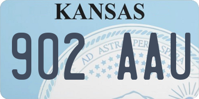 KS license plate 902AAU