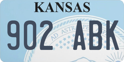KS license plate 902ABK