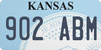 KS license plate 902ABM