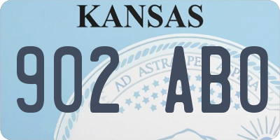 KS license plate 902ABO