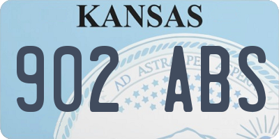 KS license plate 902ABS
