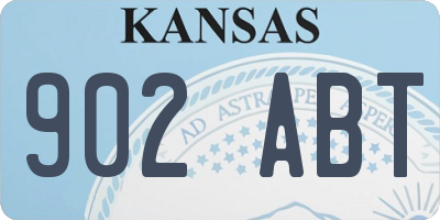KS license plate 902ABT