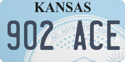 KS license plate 902ACE