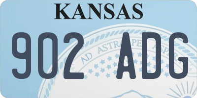 KS license plate 902ADG