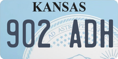 KS license plate 902ADH