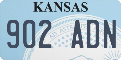KS license plate 902ADN