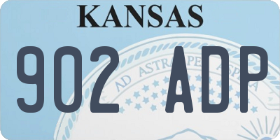 KS license plate 902ADP