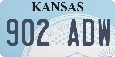 KS license plate 902ADW