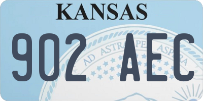 KS license plate 902AEC