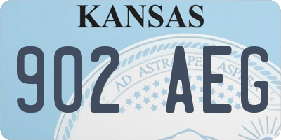 KS license plate 902AEG