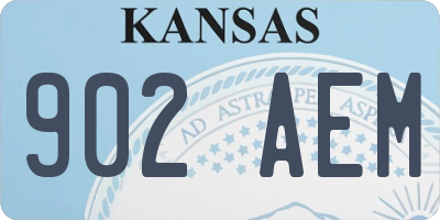 KS license plate 902AEM