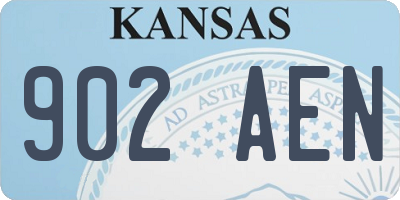 KS license plate 902AEN