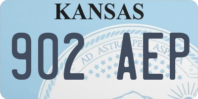 KS license plate 902AEP