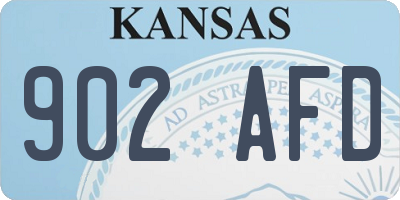 KS license plate 902AFD