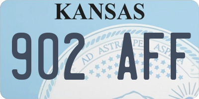 KS license plate 902AFF